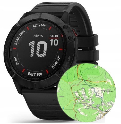 Zegarek sportowy Garmin Fenix 6X Pro czarny