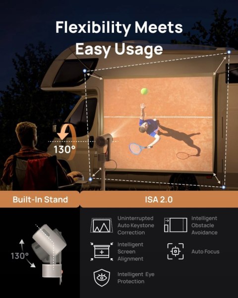 XGIMI MoGo 3 Pro 1080P mini projektor, ze stojakiem PowerBase