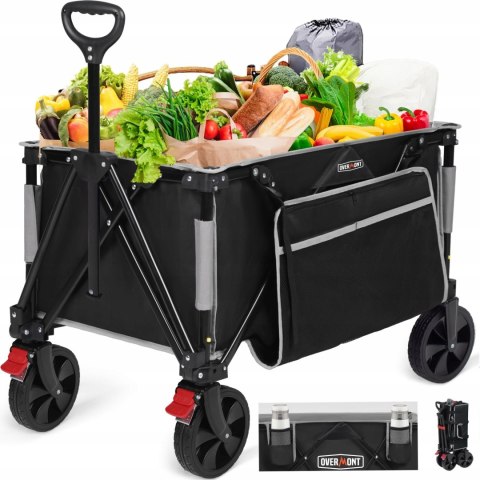 Overmont Składany wózek na kółkach o dużej