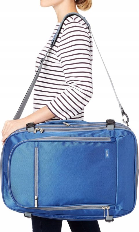 Plecak turystyczny AmazonBasics Carry-On 41-60 l niebieski