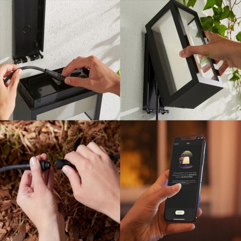 Kinkiet ogrodowy Philips czarny zintegrowane źródło LED 8 W