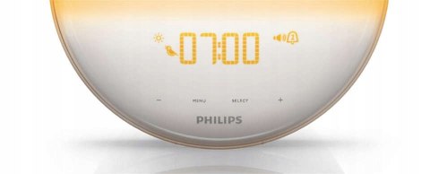Radio budzik Philips z funkcją budzenia radiem wielokolorowe