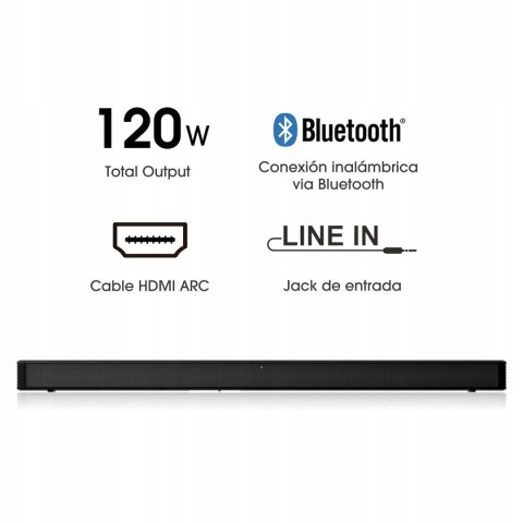 Soundbar Hisense HS205G 120W DTS Virtual:X 2.0-kanałowy Bluetooth