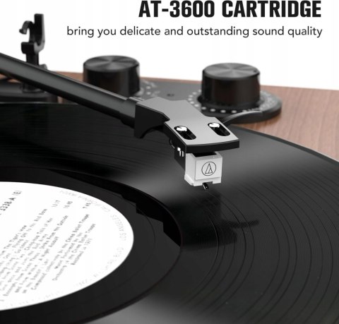 Udreamer UD006 Gramofon z 2 podwójnymi głośnikami stereo,