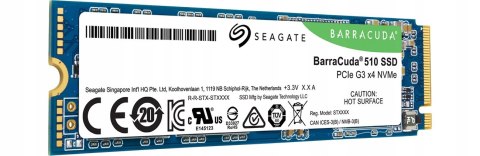 Dysk SSD Seagate BarraCuda 510 250 GB M.2 2280 PCI-E x4 (ZP250CM3A001)