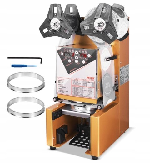 Maszyna do zamykania filiżanek herbaty rozmiar kubka: 75/90/95 mm Złoty