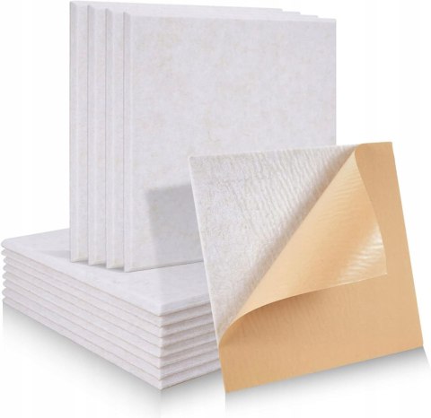 Kwadratowe płyty akustyczne, samoprzylepne, 24 sztuk, tłumiące dźwięki