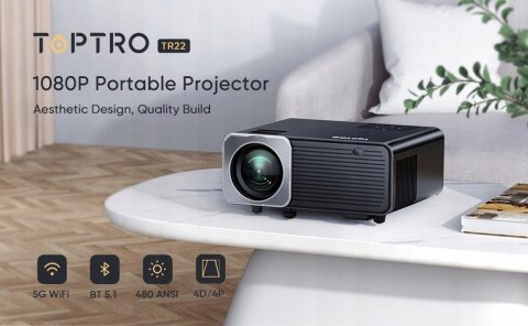 Projektor LED TOPTRO TR22 CZARNY