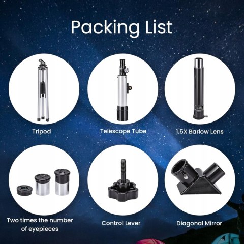 Teleskop astronomiczny UVERBON 360/50mm