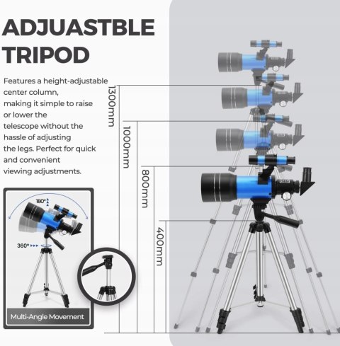 Teleskop astronimoczny ESAKO obiektyw 300/70mm pilot i adapter na smartfon