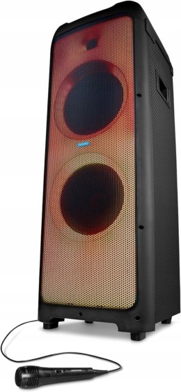 GŁOŚNIK PRZENOŚNY PARTYBOX 540W BLUETOOTH KARAOKE KOLUMNA MIKROFON LED
