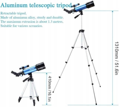 Teleskop Astronomiczny H-BEI F40070M - 70/400 mm refraktor astronomiczny