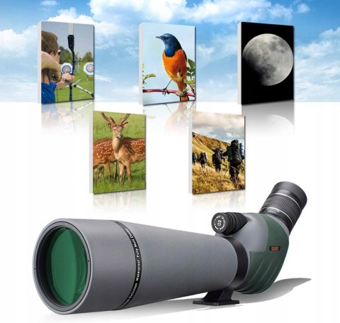 Gosky ED Luneta punktowa z podwójną ostrością z 20-60 x 80 mm z adapterem