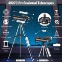 Teleskop Misilmp 70400 70mm Refraktor z Montażem AZ Adapter do Smartfona