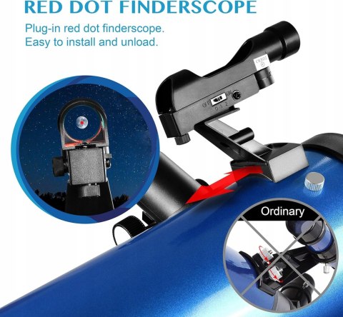 Teleskop astronomiczny AOMEKIE 76/700 76/700 AZ 700 mm