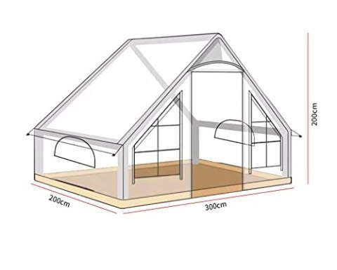 Baralir Namiot kempingowy dla 2 - 4 osób, nadmuchi