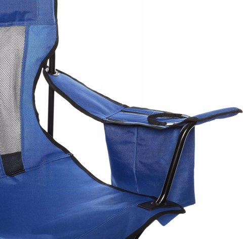 Krzesło turystyczne z oparciem Amazon MESH CAMPING CHAIR niebieski