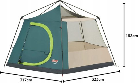 Namiot turystyczny Coleman Polygon 5 zielony 2000 mm dla 5 osób