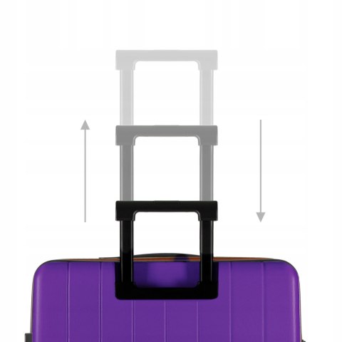 Eternitive Walizka Kabinowa, 37L, Zamek TSA, ABS, Fioletowy