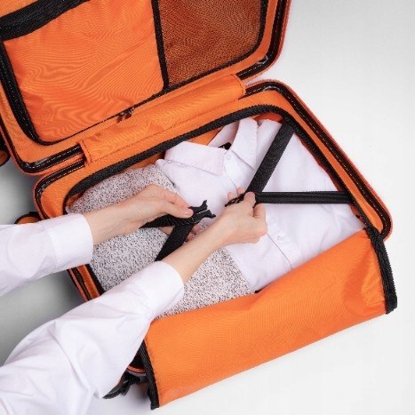 Eternitive Walizka Kabinowa, 37L, Zamek TSA, ABS, Fioletowy