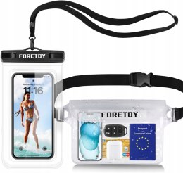 FORETOY zestaw wodoszczelnych toreb z regulowanym paskiem i smyczą