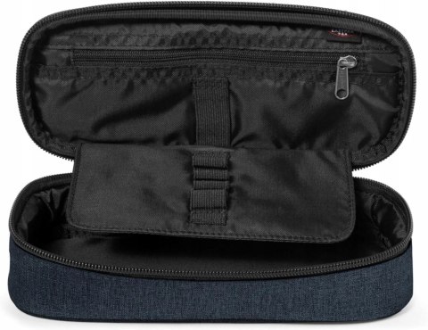 Niebieski piórnik jeansowy Eastpak OVAL SINGLE Triple Denim 22x9x5 cm