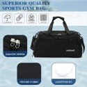 Torba sportowa duffel bag Enloffi 30L 50x23x27 cm czarna