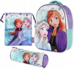 Zestaw szkolny Frozen II plecak piórnik saszetka elsa kompaktowy A4