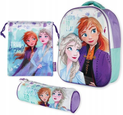 Zestaw szkolny Frozen II plecak piórnik saszetka elsa kompaktowy A4