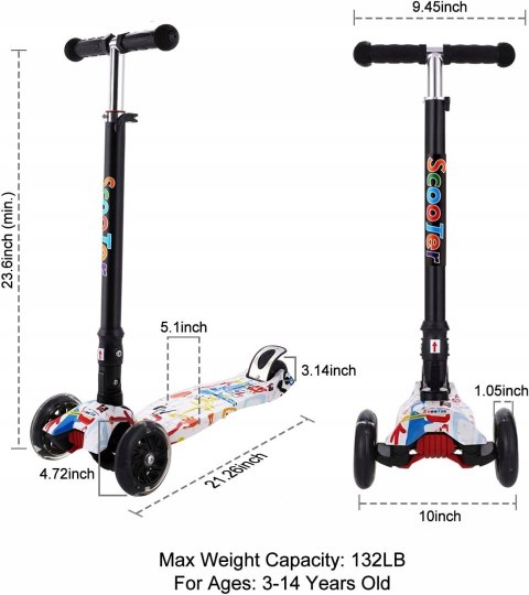 WeSkate Yw-726-s hulajnoga dziecięca uniseks