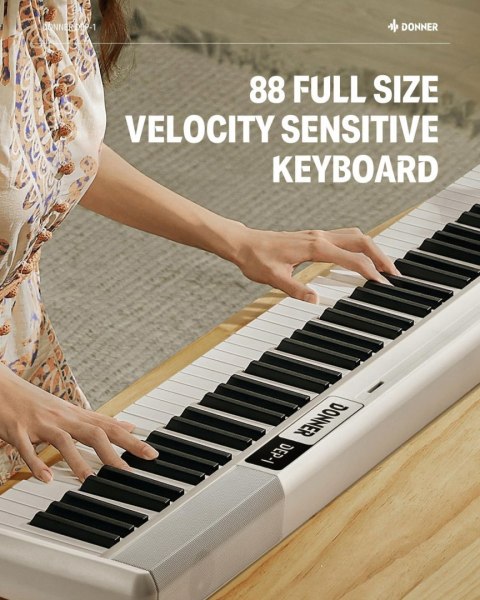 Keyboard Donner DEP-1 czarne 88 dynamicznych klawiszy przenośne pianino