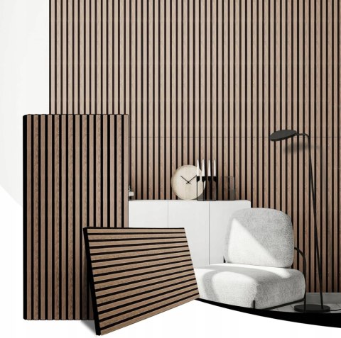 Panele akustyczne, zestaw 2 szt. - 1200 x 60 x 18 mm, 1,44 m²
