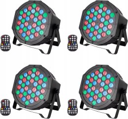 Reflektory sceniczne bezprzewodowe DMX LED 4szt