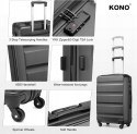 Zestaw 3 walizek KONO ABS+PC Szare