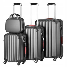 Zestaw walizek PROVITERA twardy ABS szary 4w1