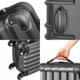 Zestaw walizek PROVITERA twardy ABS szary 4w1