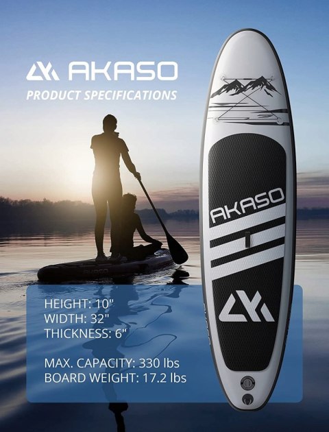 Deska SUP AKASO Stand Up Paddle AKASO 305 cm x 81 cm x 15 cm