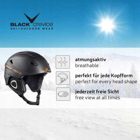 Kask narciarski Black Crevice Kitzbuhel Black Carbon XL 61cm