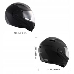 VEVOR Kask Motocyklowy Otwarty Kask Motocrossowy z Miejscem na Bluetooth