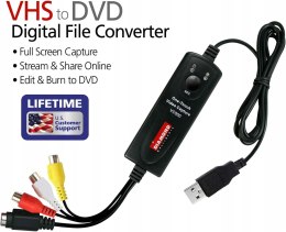 Adapter do kopiowania VHS na DVD, USB 2.0,