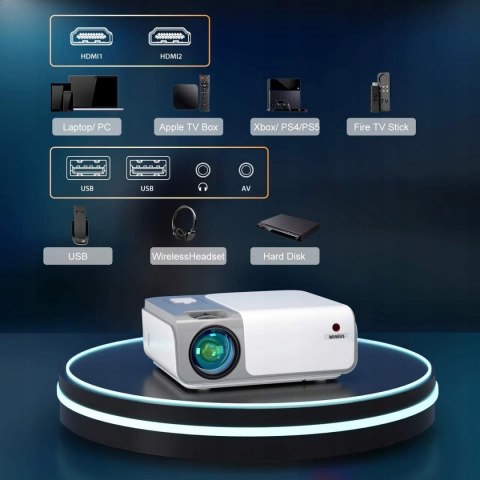 Projektor LED wimius w1 biały