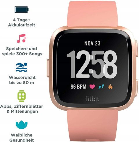 Smartwatch Fitbit Versa różowy