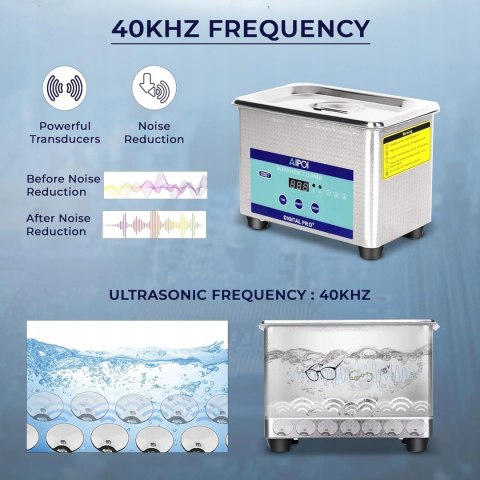 Ultradźwiękowy odkurzacz 0,8 l, profesjonalny myjka ultradźwiękowa aipoi