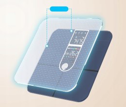 Waga podłogowa Healthkeep, Bluetooth, Android i iOS, 180 kg, srebrna