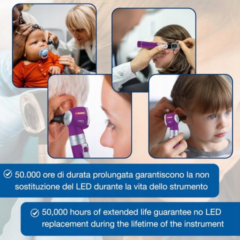 GIMA - FO Sigma-2.5V-xenon/Alogen, lekki i niezawodny otoskop