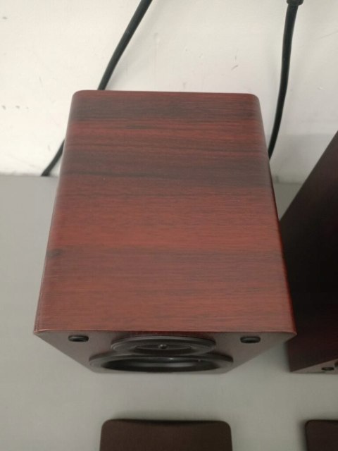 Kolumny półkowe aktywne Sharp CP-SS30 60W Bluetooth USB AUX brązowe