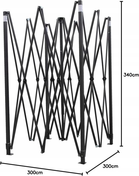 Namiot pawilon wodoodporny All Seasons Gazebos 3x3m czarny