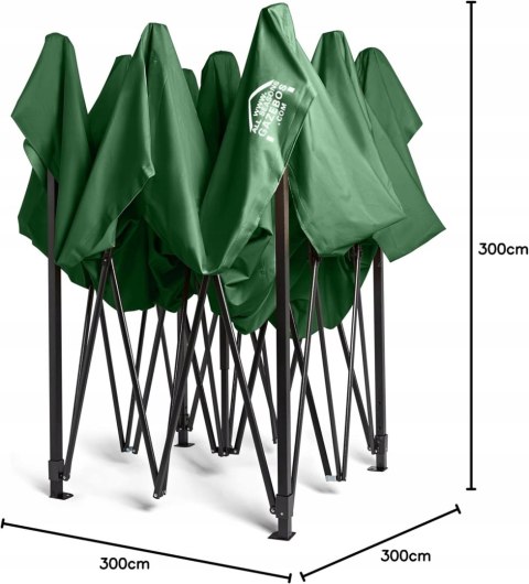 Namiot pawilon wodoodporny All Seasons Gazebos 3x3m zielony