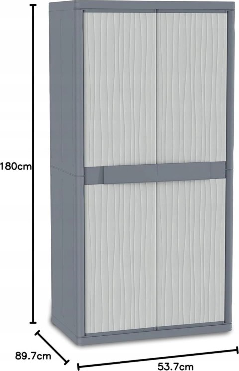 Szafa Terry 180 x 89,7 x 53,7 cm - tworzywo sztuczne