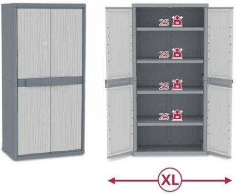 Szafa Terry 180 x 89,7 x 53,7 cm - tworzywo sztuczne